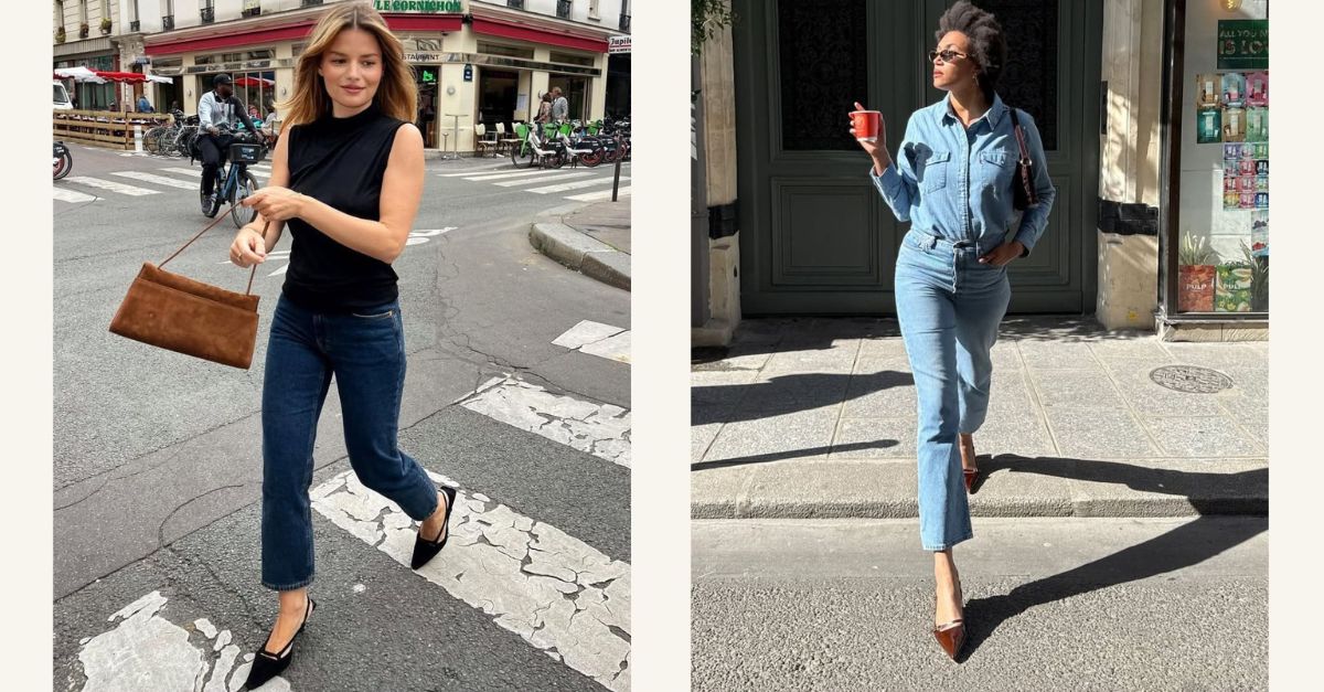 French Women Are Wearing This Heel Trend With Jeans