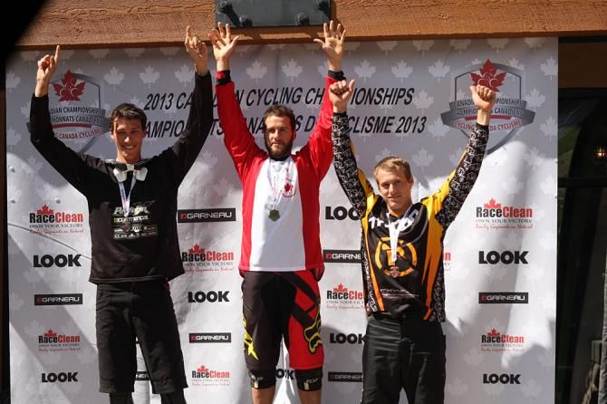 Elite men's Canadian DH Nationals podium