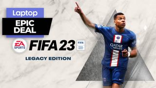 FIFA 23 Legacy Edition cover art with epic deal badge