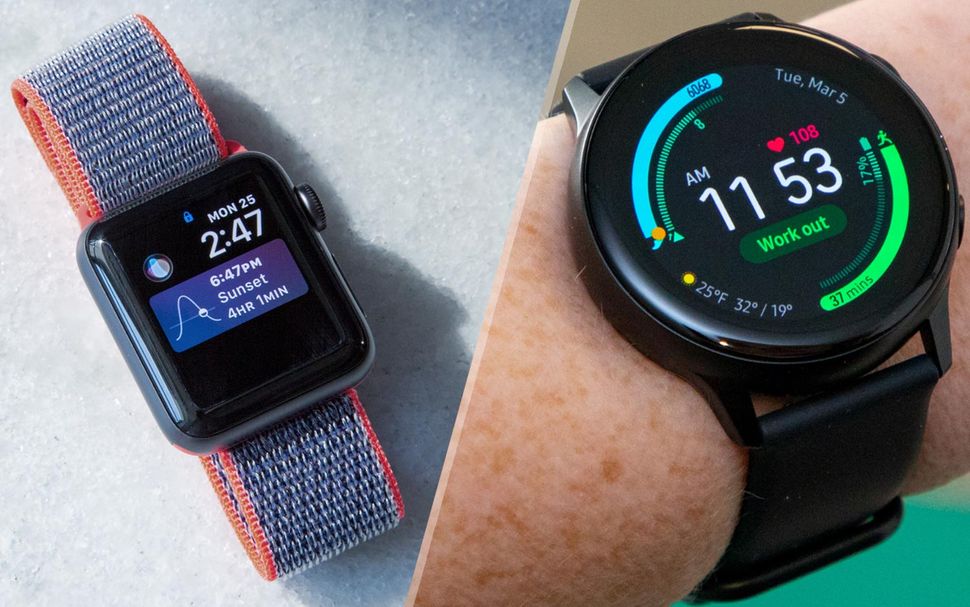 galaxy watch active vs apple watch series 4