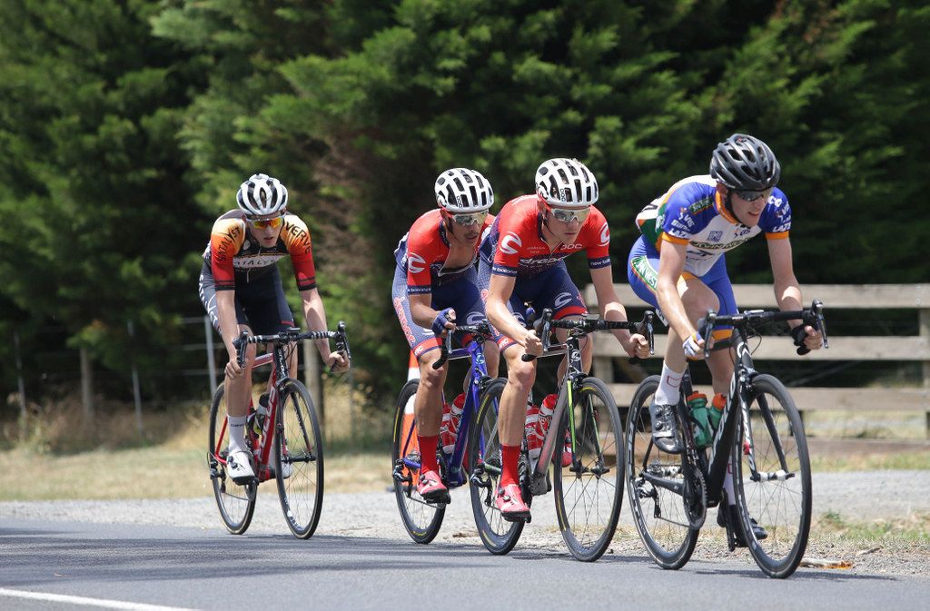 Angus Lyons drives the breakaway