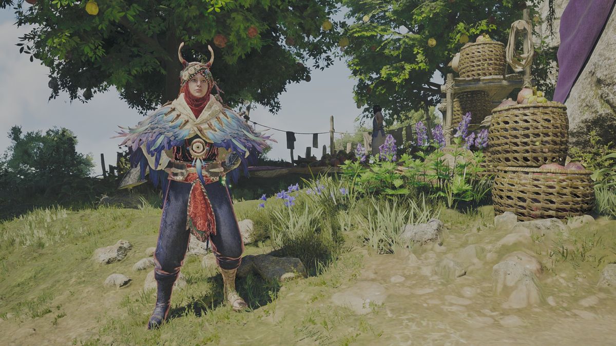 Monster Hunter Wilds secret armor - Hunter wearing Kunafa set