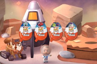 Each of the Kinder Joy space toys interact with the free augmented reality app Applaydu available for iOS and Android.