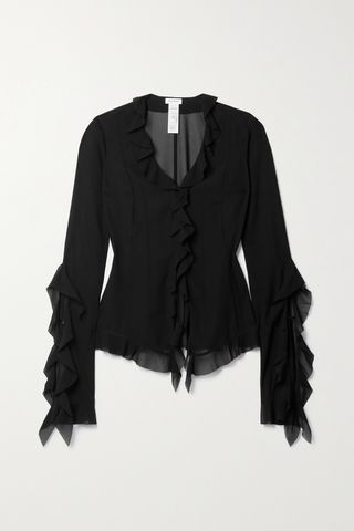 Ruffled Georgette Blouse