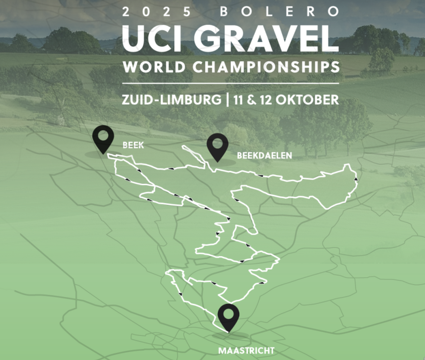 Overall route map for the 2025 UCI Gravel World Championships