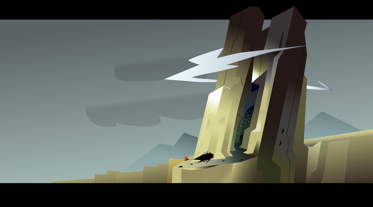 Stylised art from an indie video game