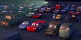 Cars in drive-in