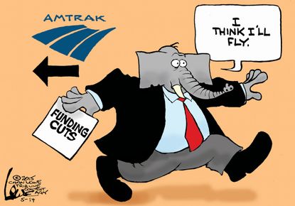 Political cartoon U.S. Infrastructure