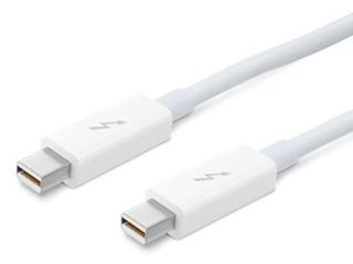 Both ends of an Apple Thunderbolt cable. Credit: Apple