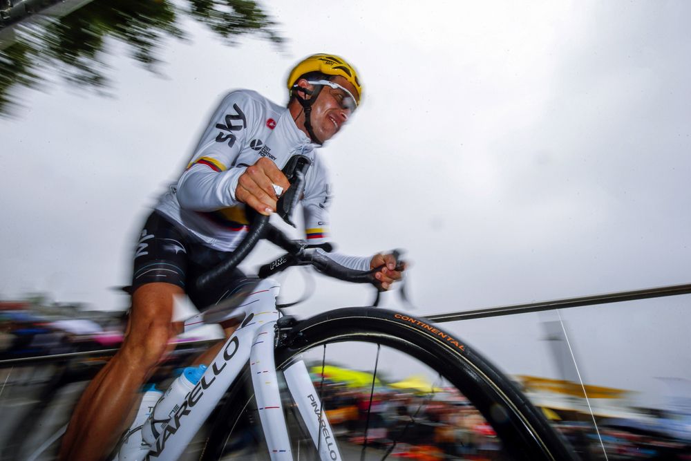 Sergio Henao (Team Sky) at the start of stage 12