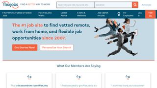 Website screenshot for FlexJobs