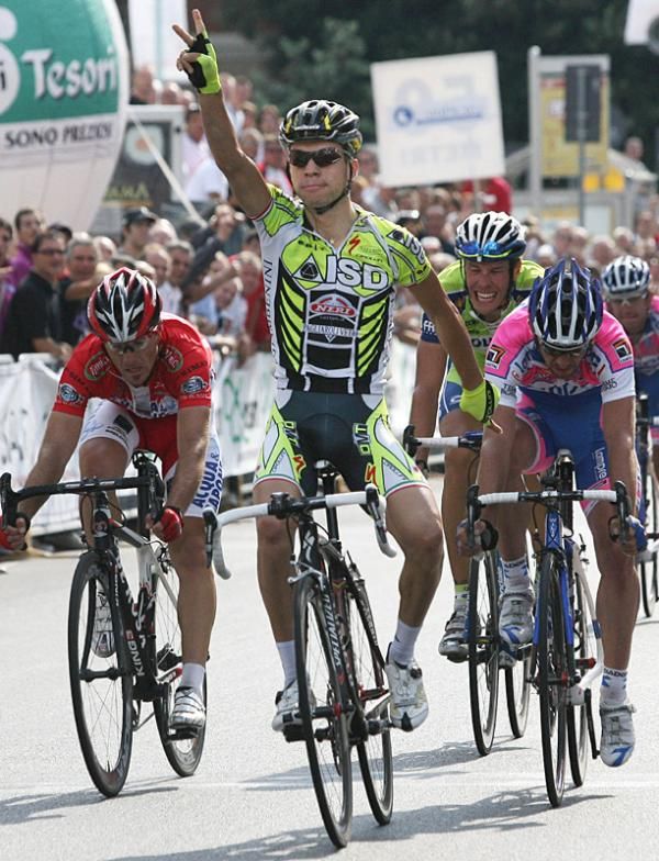 Giovanni Visconti (ISD) wins the GP Prato Sunday in Prato, Italy.