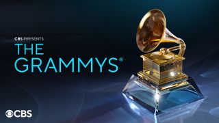 The official promotional banner for the 66th Grammy Awards