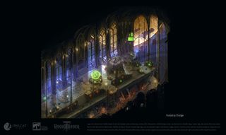 Warhammer Rogue Trader art; a concept for a fantasy bridge