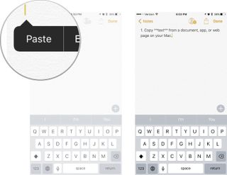 How to share clipboards: Paste text on iPhone