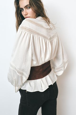 Lace Insert Shirt