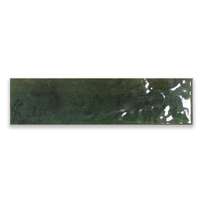 Willaton, Rustic Green Gloss Wall Tiles 65 x 250mm