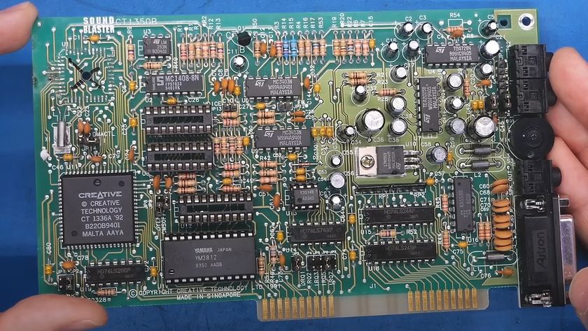 A Sound Blaster 2.0 sound card