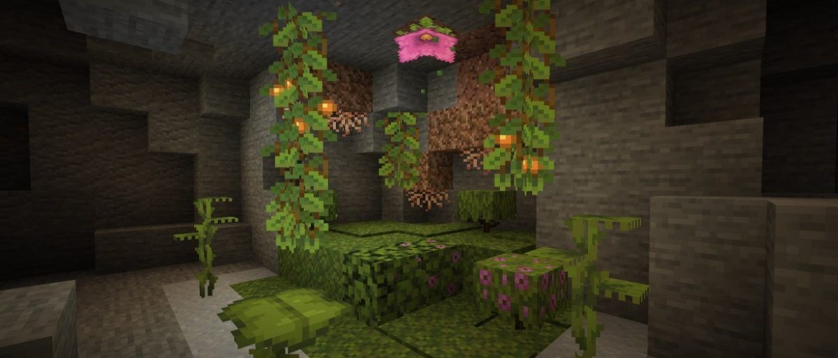 Взгляните на пещеры и скалы Minecraft в этом последнем снимке.
