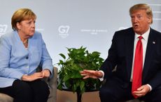 Trump meets with Angela Merkel at G-7 summit