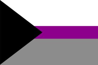 demisexual flag, lgbt symbol isolated on white background