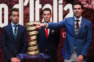 Tom Dumoulin, Fabio Aru and Vincenzo Nibali