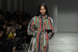 Naomi Campbell walks the runway during the Kenneth Ize show as part of the Paris Fashion Week Womenswear Fall/Winter 2020/2021 on February 24, 2020 in Paris, France