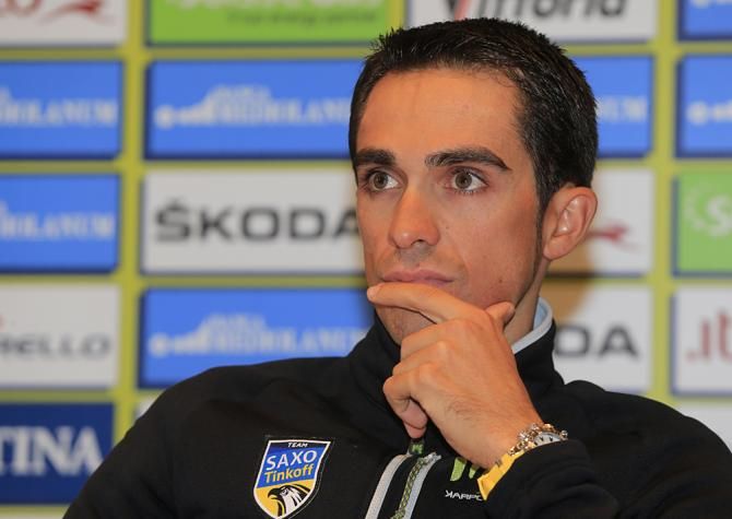 Alberto Contador at the opening press conference