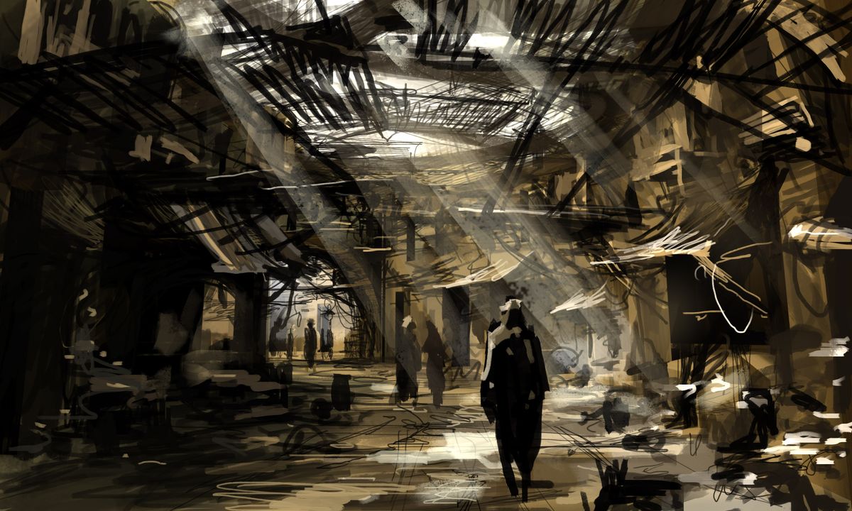 Concept art for the Star Wars land Galaxy's Edge and Disney theme parks from "The Art of Star Wars: Galaxy's Edge" by Abrams Books.