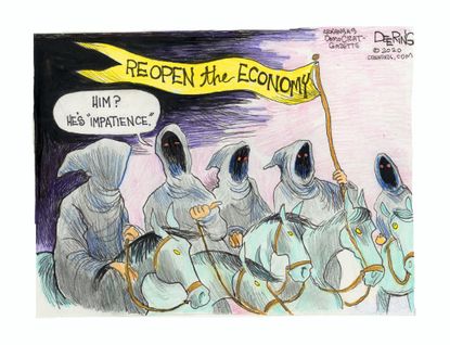 Editorial Cartoon U.S. reopen economy coronavirus