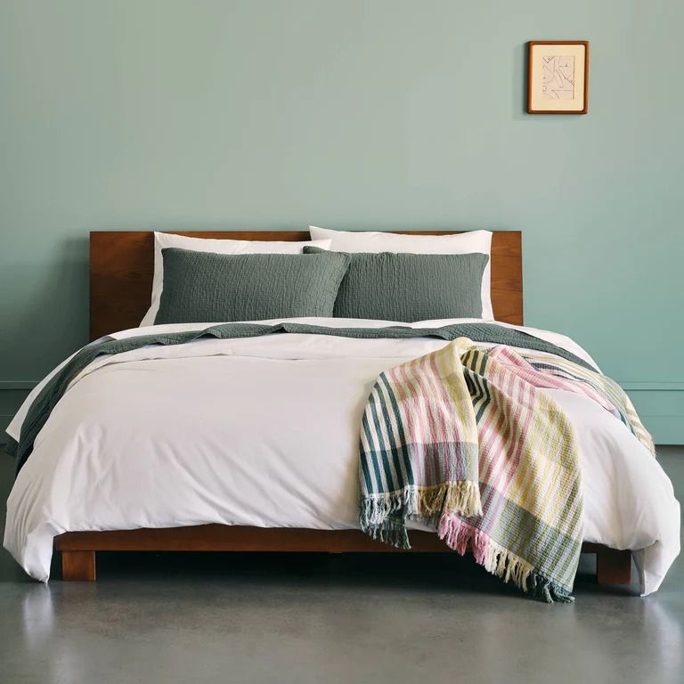 brooklinen, Bayside Windowpane Throw Blanket