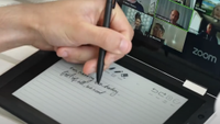 Bluegen's dual-screen OKPad tablet in use from its Kickstarter trailer.