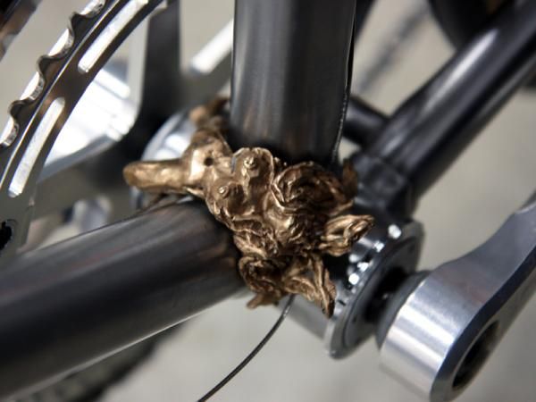 Ben Serotta's old "La Femme Fatale" frame definitely sports one of the most unique cable guides we've ever seen.