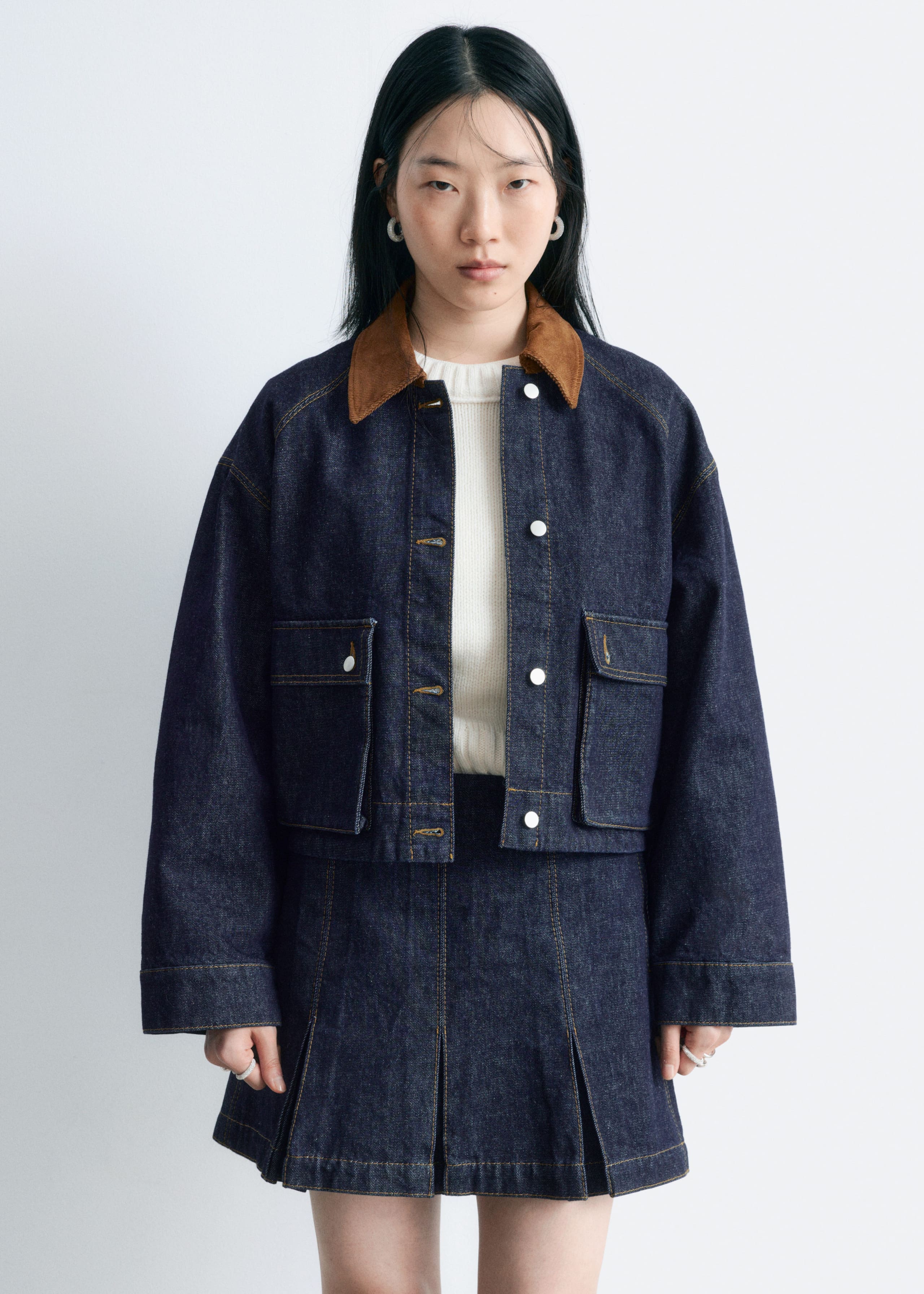 &amp;amp; Other Stories, Short Cord-Collar Denim Jacket