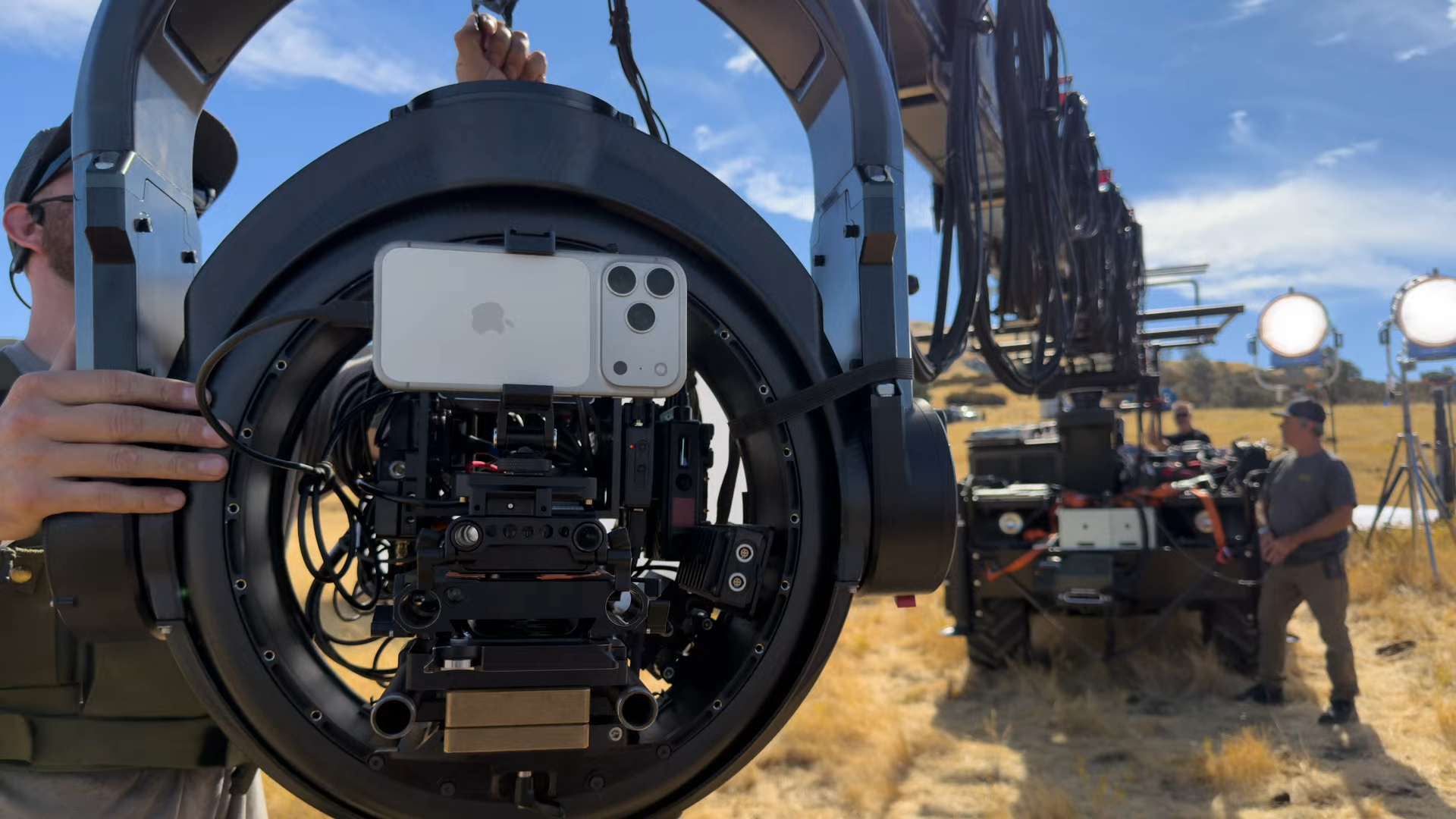 iPhone 17 Pro on set