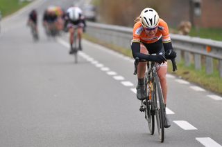 Anna van der Breggen rides solo to the finish of Tour of Flanders