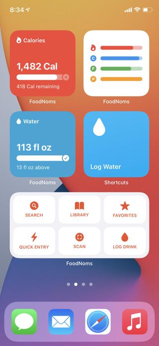 Foodnoms iOS 14 Widgets