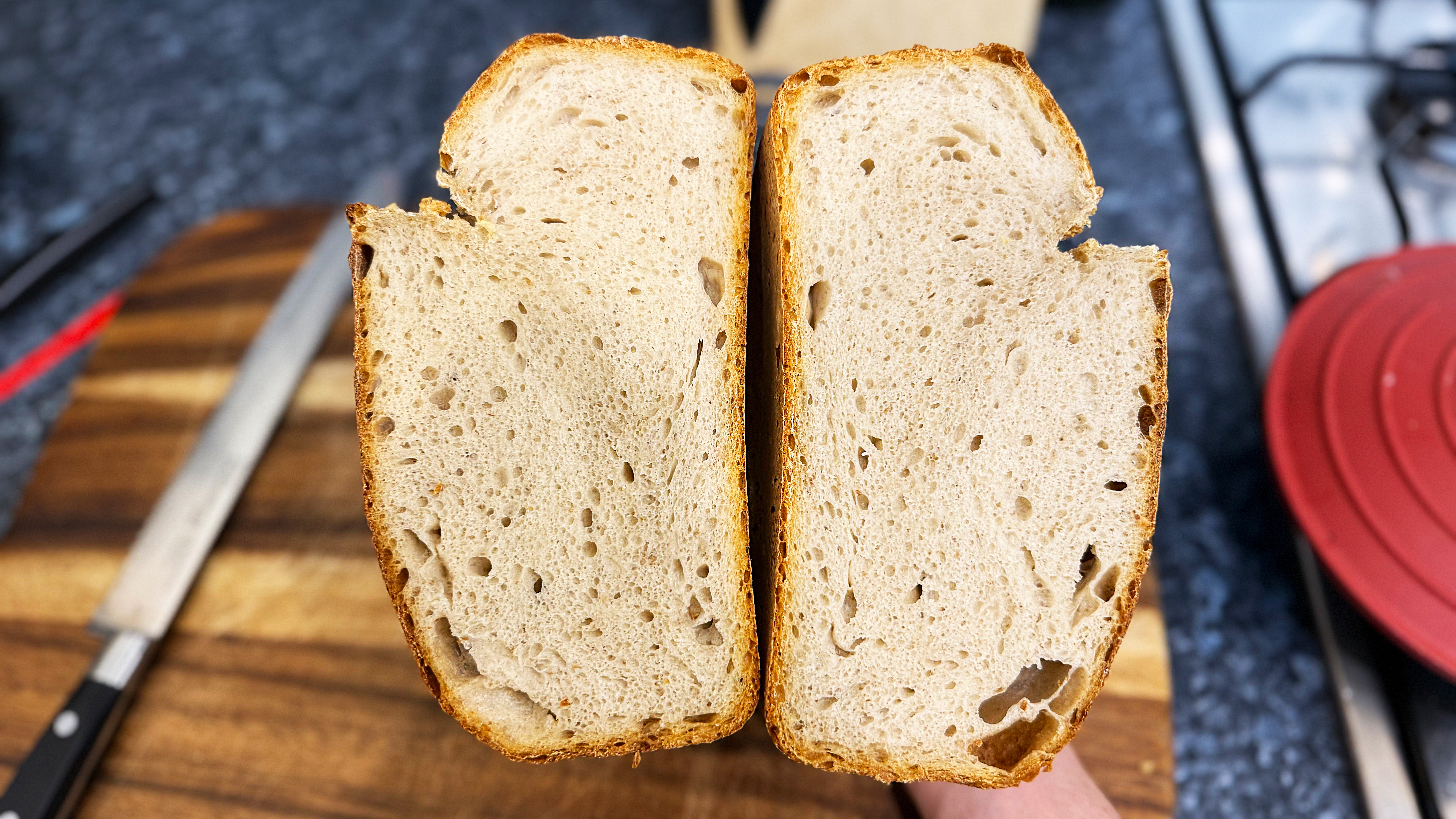 a photo of sourdough made using the sourhouse doughbed