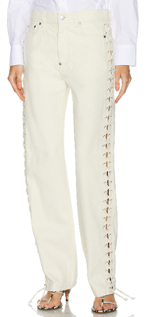 Stella McCartney, Lacing Straight Leg Jeans (Were $1,090)