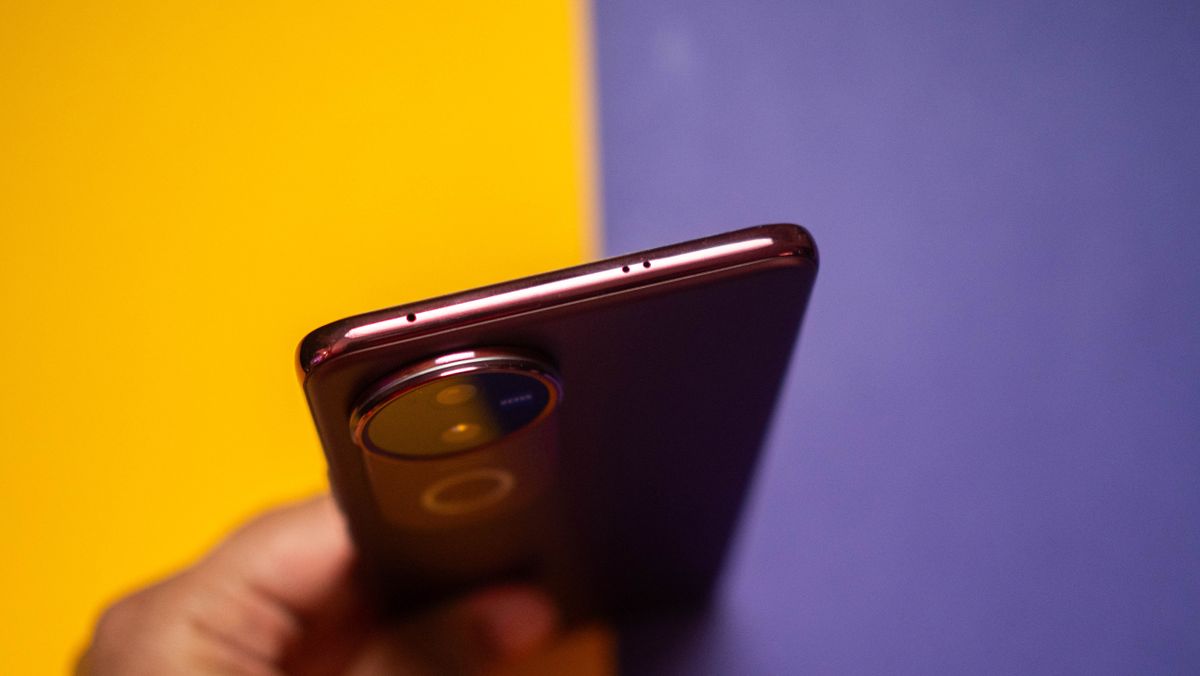 Vivo V50 against colorful background