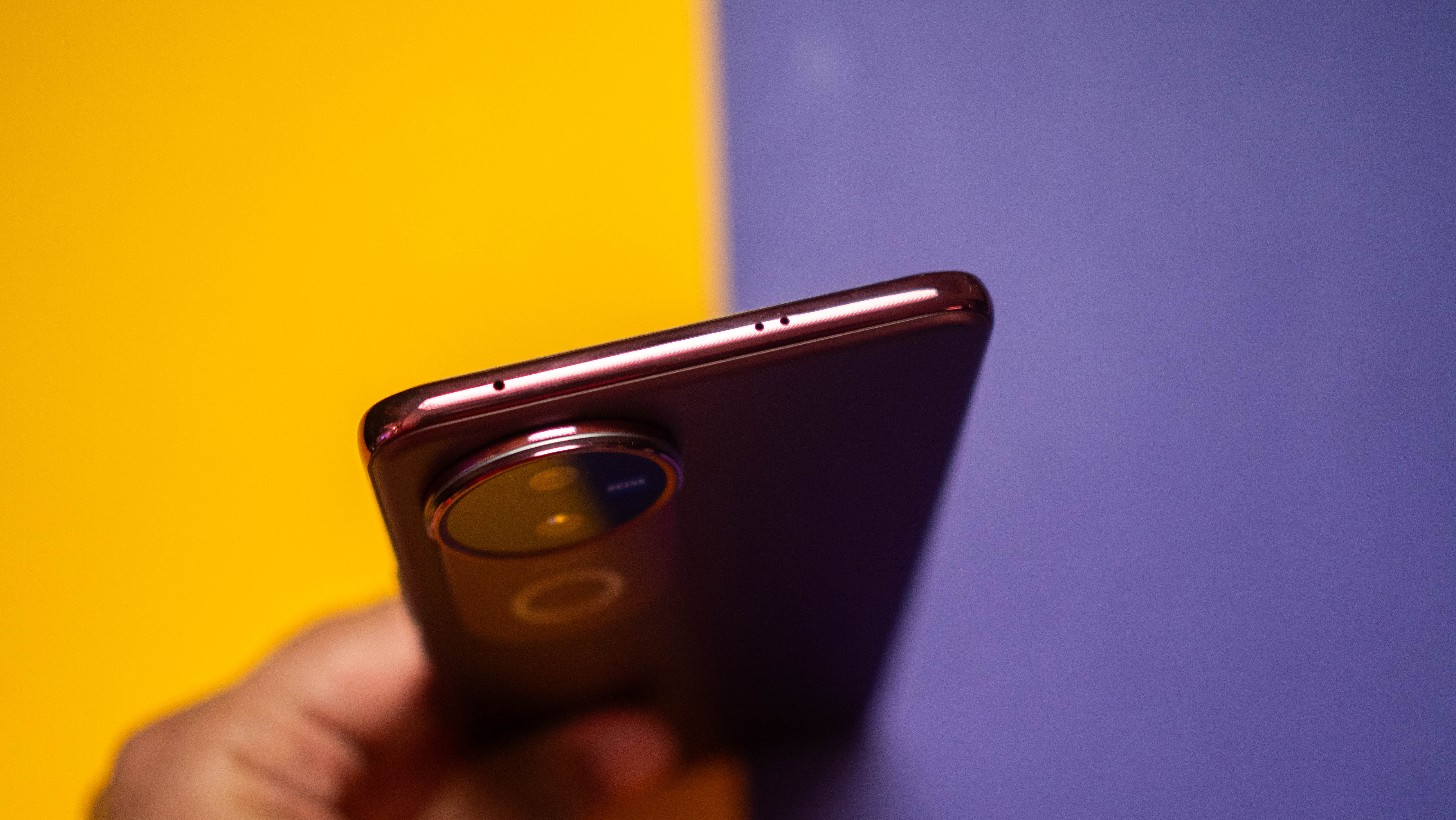 Vivo V50 against colorful background