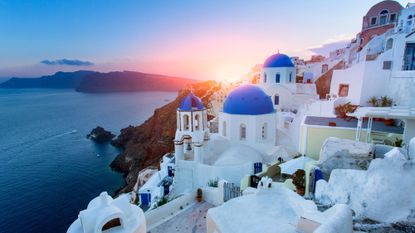 Blue domes Santorini