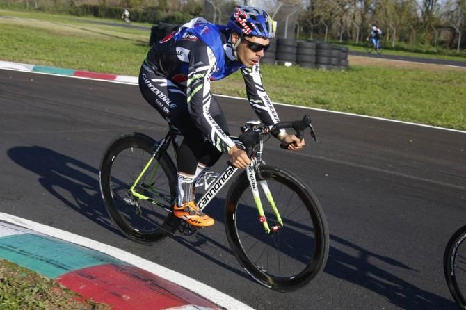Marco Aurelio Fontana takes to the road bike