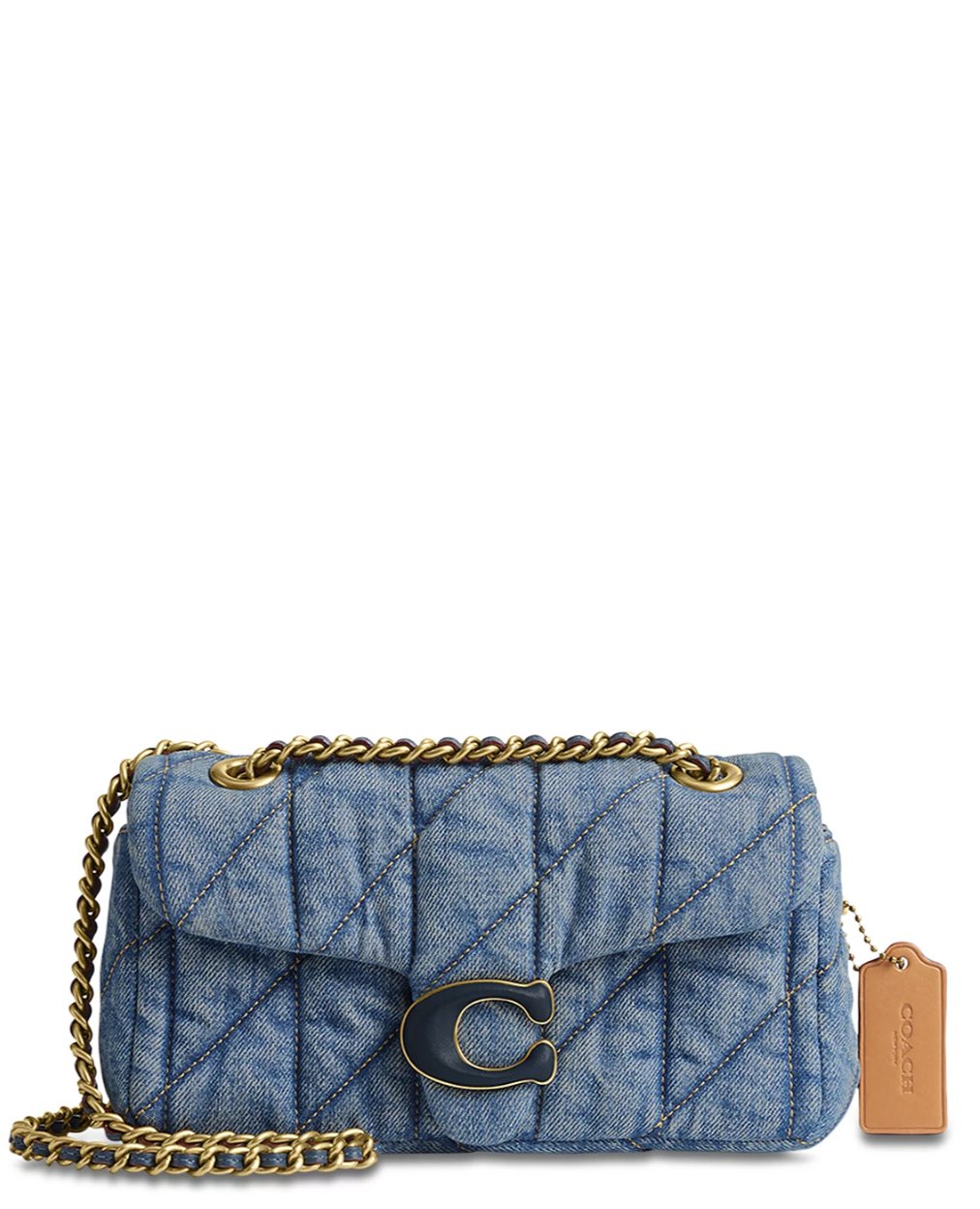 Tabby 20 Quilted Denim Shoulder Bag