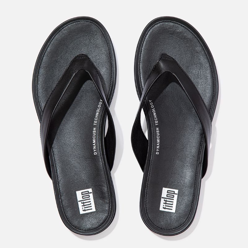 GRACIE Leather Flip-Flops cut out