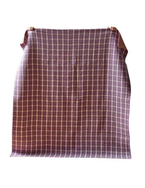 Color Stitched Plaid Throw