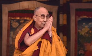 Dalai Lama in McLeod Ganj praying