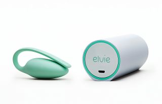 green elvie pelvic trainer and charger