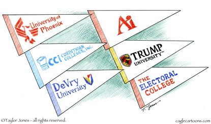 Political cartoon U.S. Donald Trump Electoral College