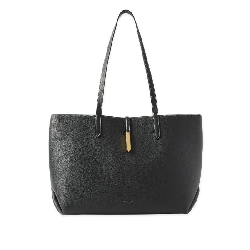 A cutout of a black tote bag by Demellier